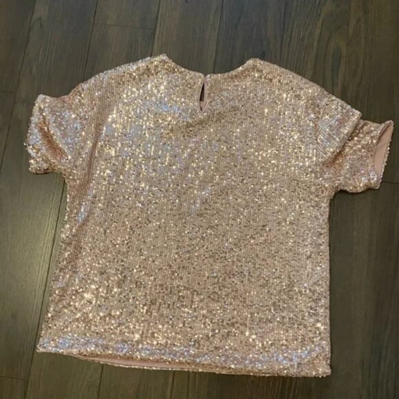 H&M Pink Sequin Tee - Picture 4 of 9